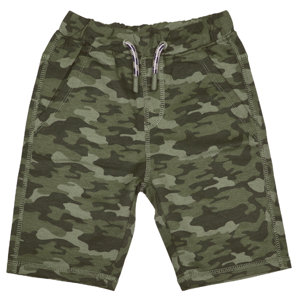 Toddler Boys Shorts French Terry- Green Camo