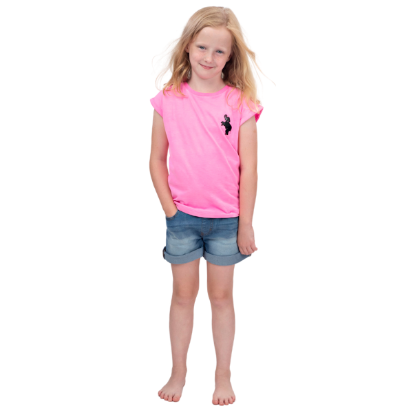 Girls Denim Turn-up Cuff Shorts - Light Wash