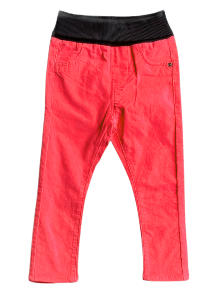 Baby Girl Pull-on Corduroy Pants - Neon Pink