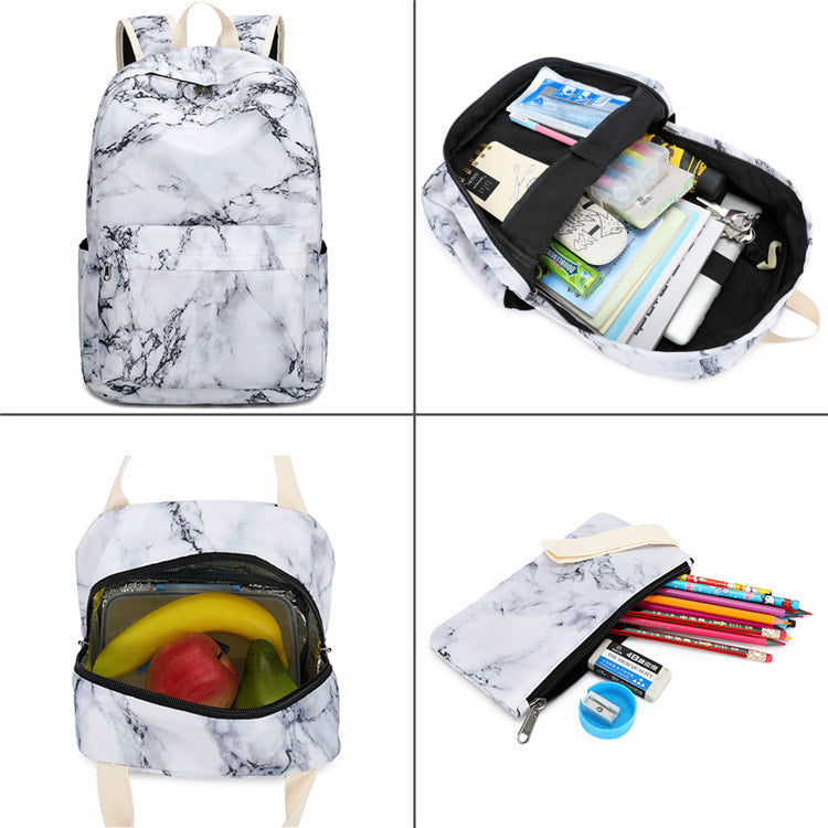 Girls Prem. Back Pck/Gym Bag Set(Marble)