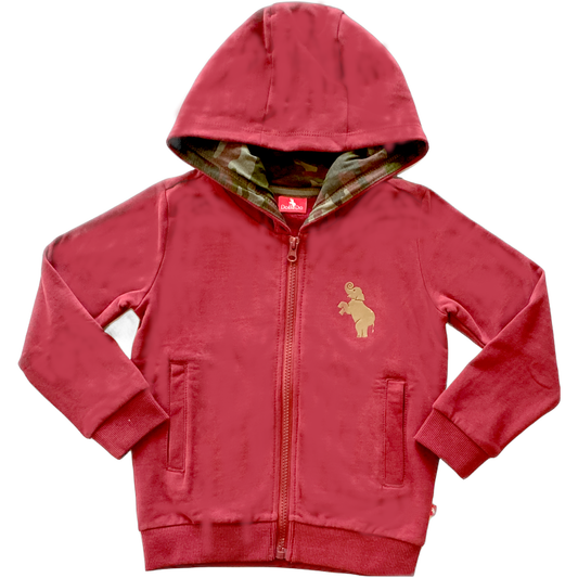 Boys Zipper Hoodie (Maroon)