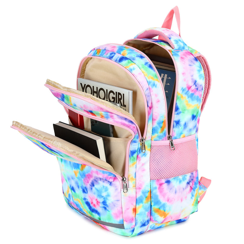 Girls Premium Backpack (Rainbow Tie Dye)