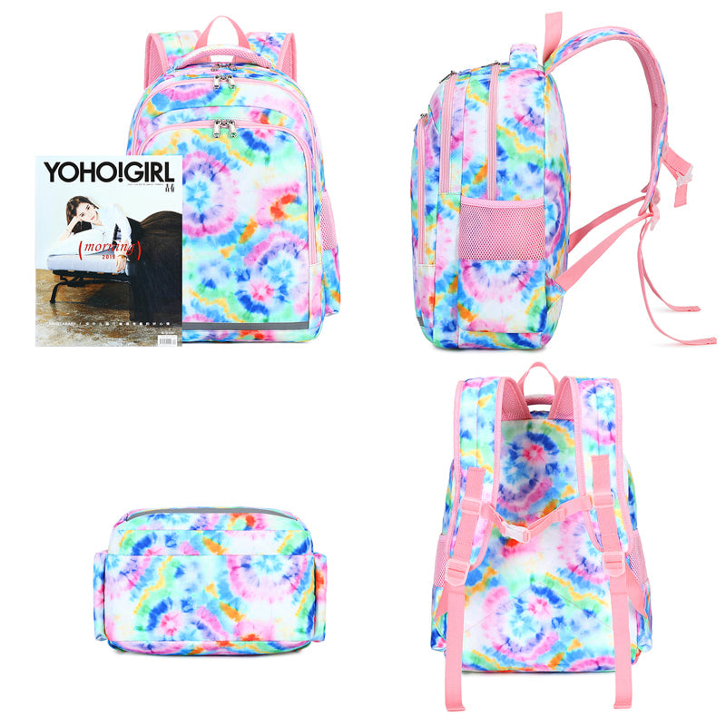 Girls Premium Backpack (Rainbow Tie Dye)