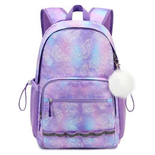 Girls Premium Backpack (Butterfly Puff)