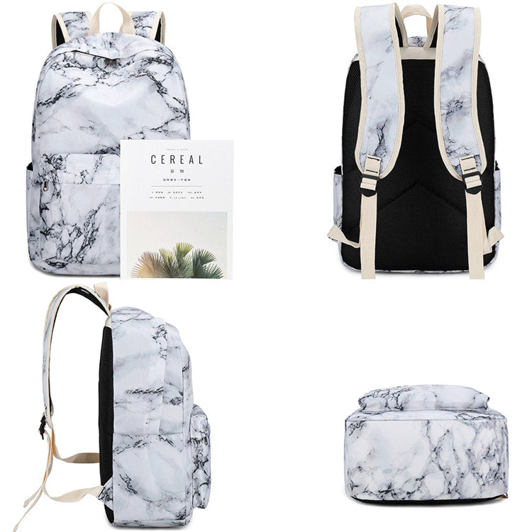 Girls Prem. Back Pck/Gym Bag Set(Marble)