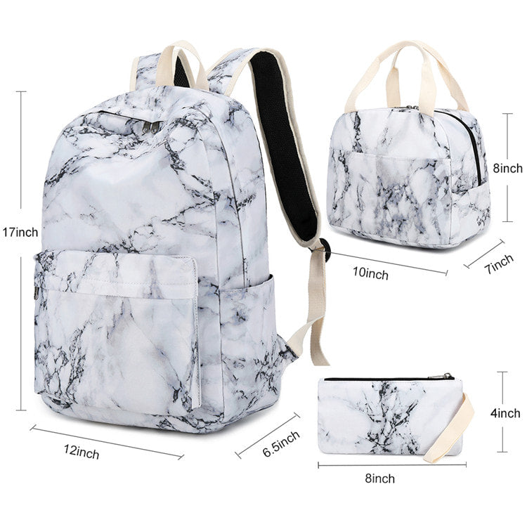 Girls Prem. Back Pck/Gym Bag Set(Marble)