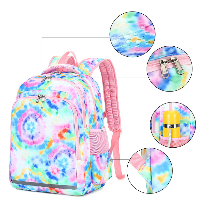 Girls Premium Backpack (Rainbow Tie Dye)