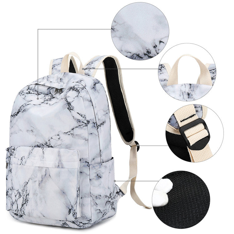 Girls Prem. Back Pck/Gym Bag Set(Marble)