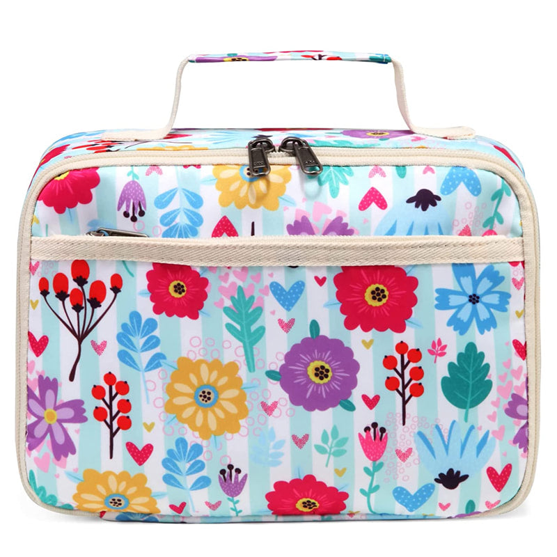 Girls Premium Backpack (White Flowers)