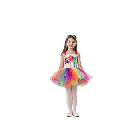 Dress Up America Candy Dress Costume for Kids- Candyland Tutu Dress Up for Girls