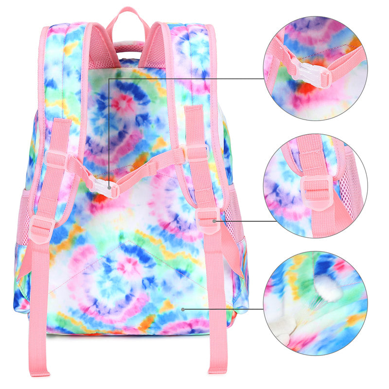 Girls Premium Backpack (Rainbow Tie Dye)