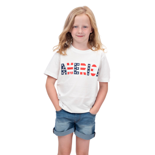 Girls Short Sleeve T-shirt - America