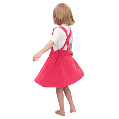 Girls Dress - Corduroy Jumper Pink