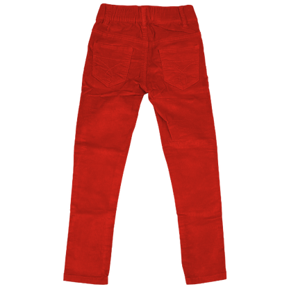 Toddler Girls Corduroy Pants - Red Orange