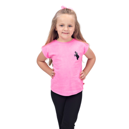 Toddler Girls Short Sleeve T-Shirt - Neon Pink