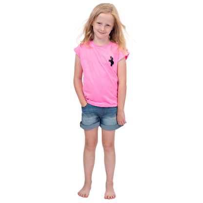 Girls Denim Turn-up Cuff Shorts -  Light Wash