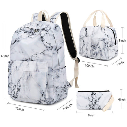 Girls Prem. Back Pck/Gym Bag Set(Marble)